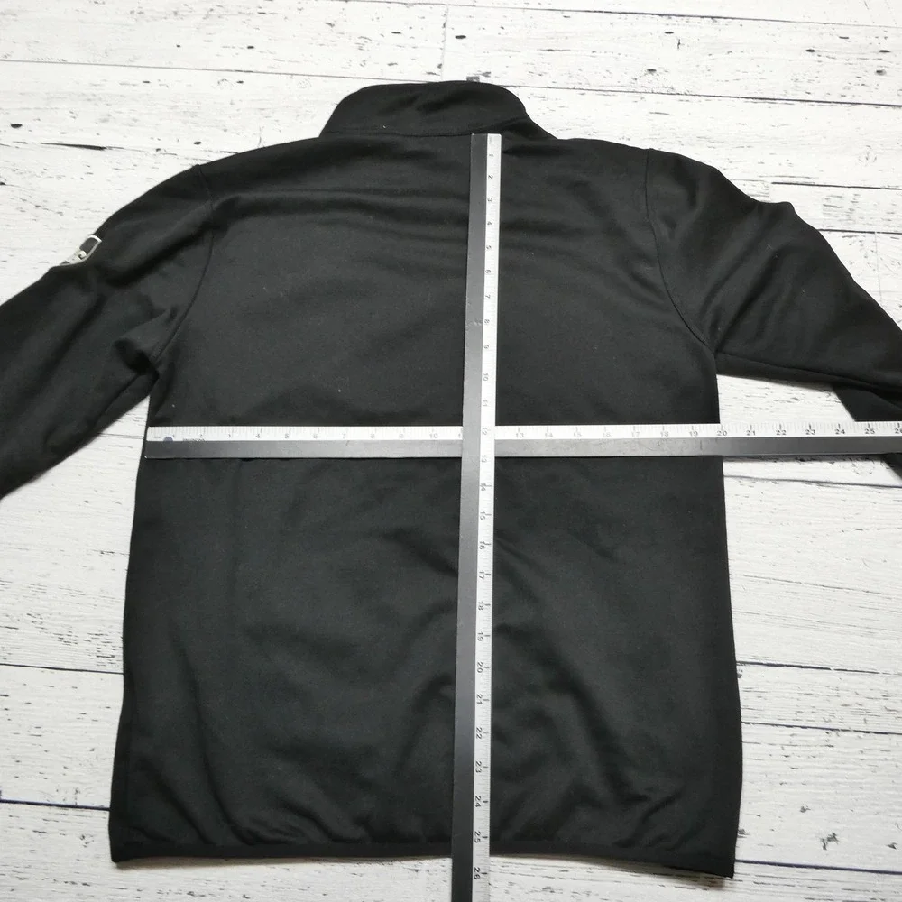 The North Face Jacket Mens Medium Black 1/4 Zip Softshell Pullover BiG Logo